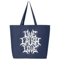 Live Laugh Love Black Metal Parody 25L Jumbo Tote