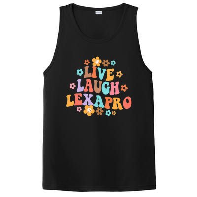 Live Laugh Lexapro Groovy Mental Health Therapist Anxiety PosiCharge Competitor Tank