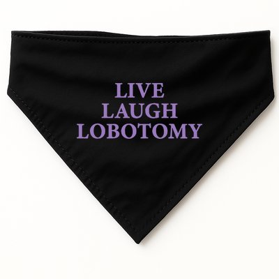 Live Laugh Lobotomy Funny Ironic 2000s Goth Punk Emo USA-Made Doggie Bandana