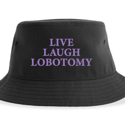 Live Laugh Lobotomy Funny Ironic 2000s Goth Punk Emo Sustainable Bucket Hat
