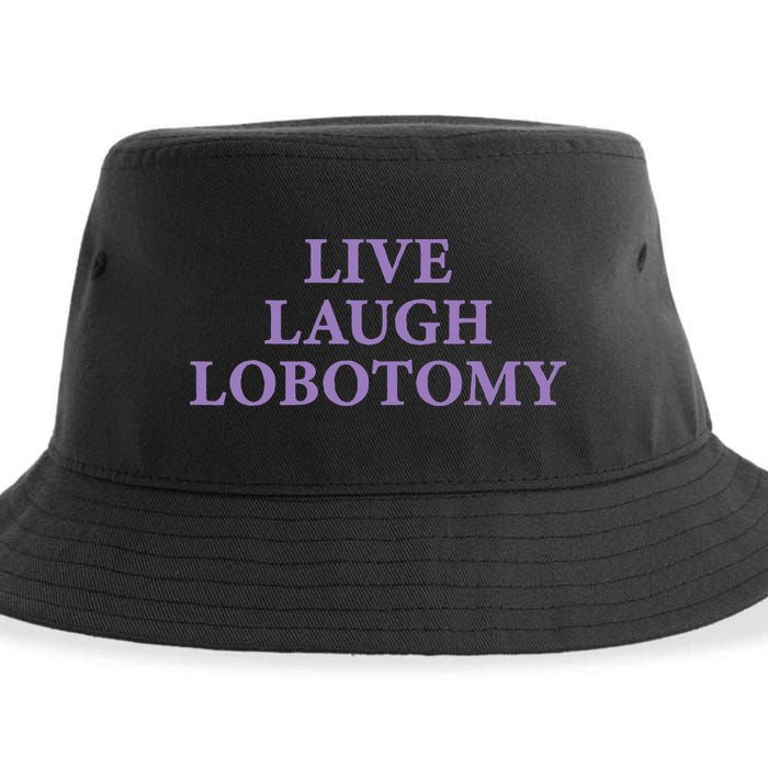 Live Laugh Lobotomy Funny Ironic 2000s Goth Punk Emo Sustainable Bucket Hat