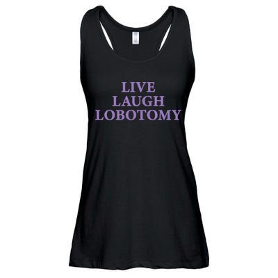 Live Laugh Lobotomy Funny Ironic 2000s Goth Punk Emo Ladies Essential Flowy Tank