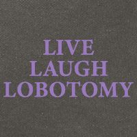 Live Laugh Lobotomy Funny Ironic 2000s Goth Punk Emo Cotton Canvas Backpack