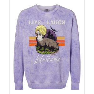 Live Laugh Lobotomy Opossum Funny Possum Lobotomies Colorblast Crewneck Sweatshirt