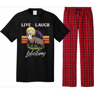 Live Laugh Lobotomy Opossum Funny Possum Lobotomies Pajama Set