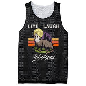 Live Laugh Lobotomy Opossum Funny Possum Lobotomies Mesh Reversible Basketball Jersey Tank