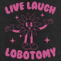 Live Laugh Lobotomy Flower Meme 7 Panel Mesh Trucker Snapback Hat