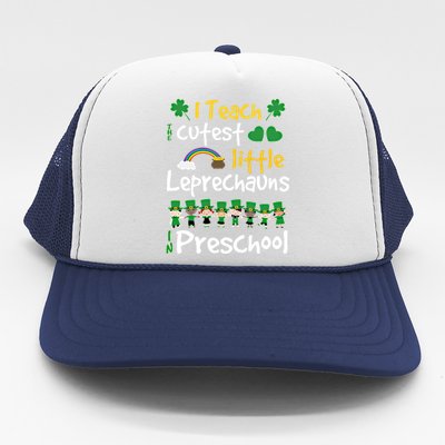 Lucky Little Leprechauns Preschool Teacher St Patrick's Day Gift Trucker Hat