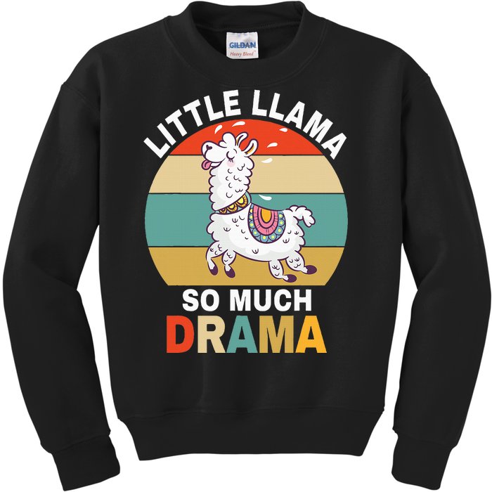 Llama Little Llama So Much Drama Kids Sweatshirt