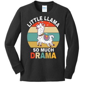 Llama Little Llama So Much Drama Kids Long Sleeve Shirt