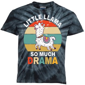 Llama Little Llama So Much Drama Kids Tie-Dye T-Shirt