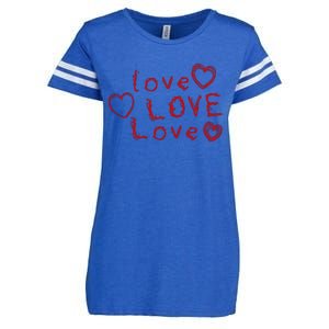 Love Love Love Enza Ladies Jersey Football T-Shirt