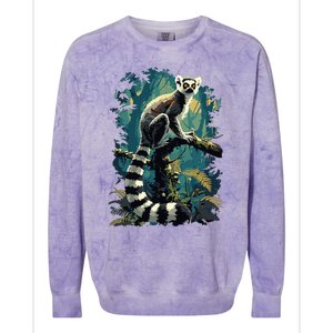 Lemurs Lemur Colorblast Crewneck Sweatshirt