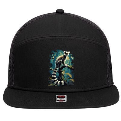 Lemurs Lemur 7 Panel Mesh Trucker Snapback Hat