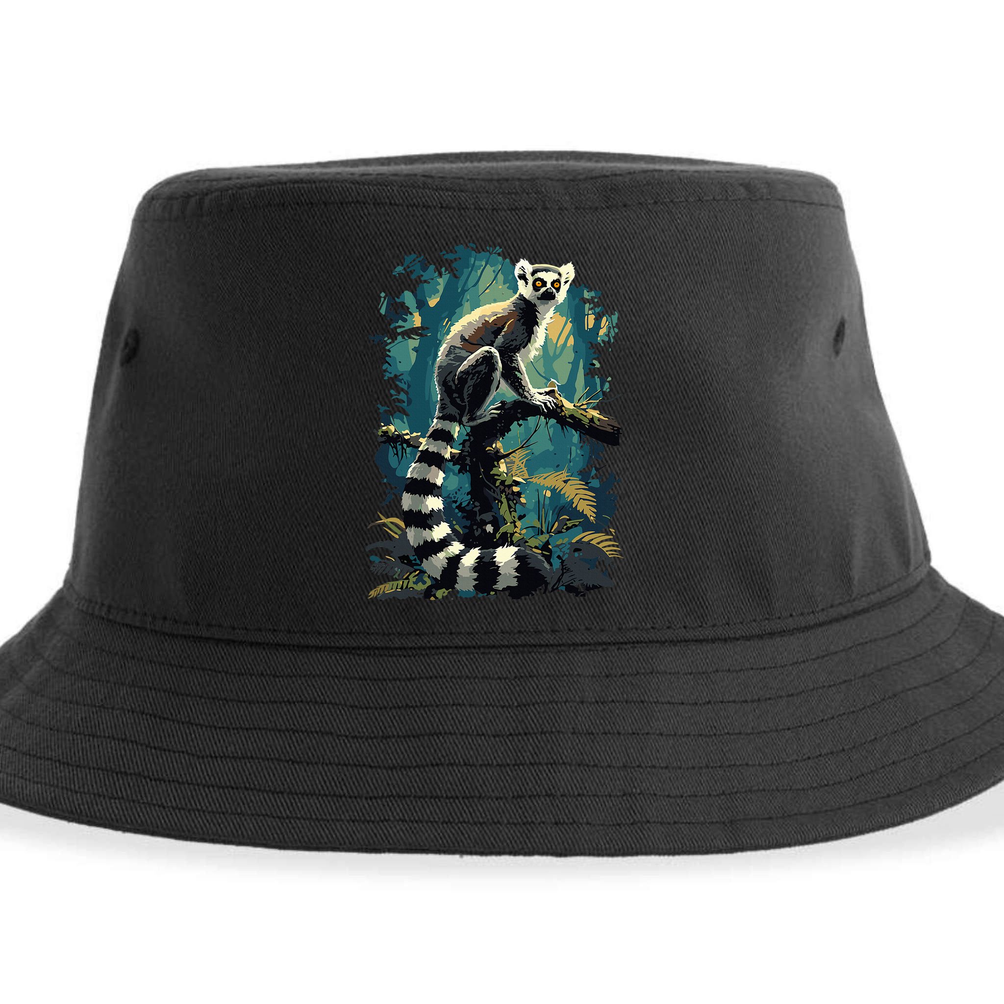 Lemurs Lemur Sustainable Bucket Hat