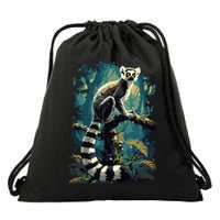 Lemurs Lemur Drawstring Bag
