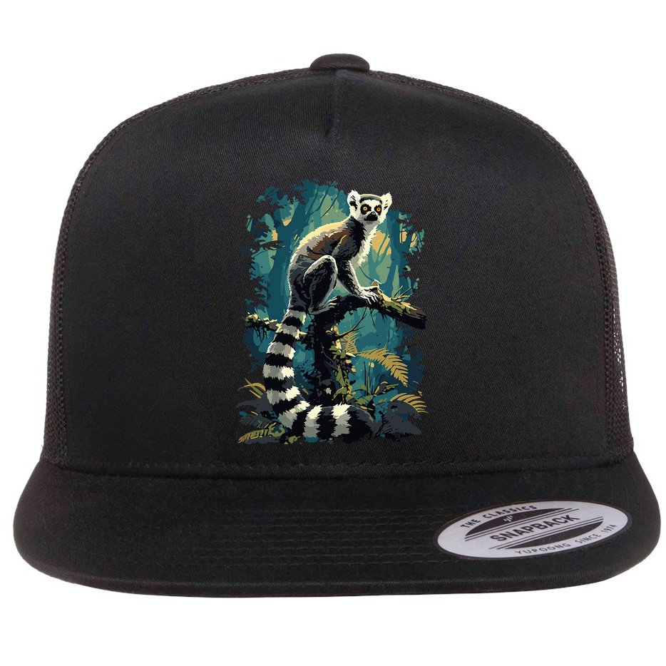 Lemurs Lemur Flat Bill Trucker Hat