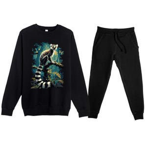 Lemurs Lemur Premium Crewneck Sweatsuit Set