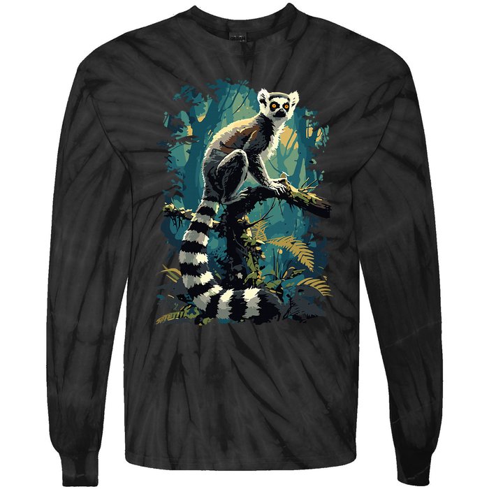 Lemurs Lemur Tie-Dye Long Sleeve Shirt