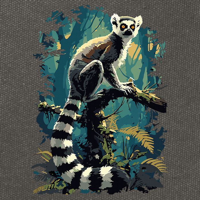 Lemurs Lemur Cotton Canvas Backpack