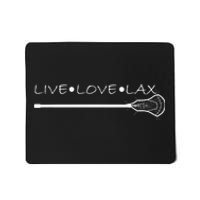 Live Love Lax Lacrosse With Wand Design Mousepad