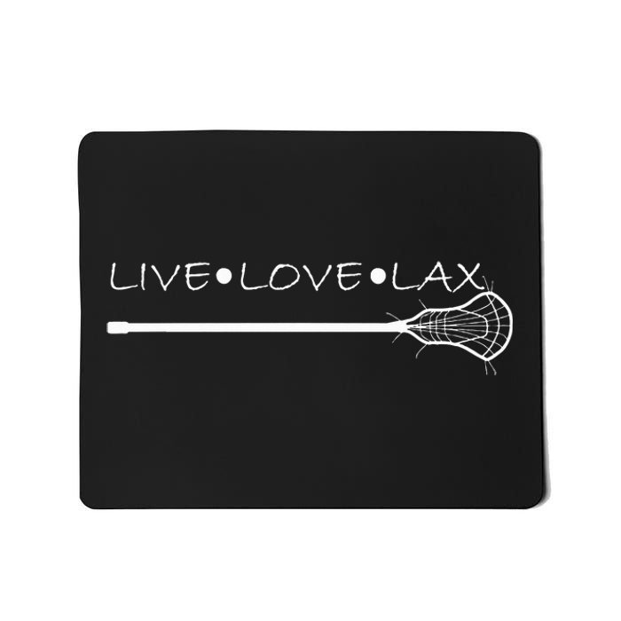 Live Love Lax Lacrosse With Wand Design Mousepad