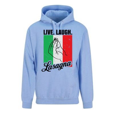 Live Laugh Lasagna Funny Italian Lasagna Lover Unisex Surf Hoodie