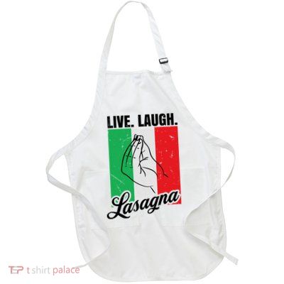 Live Laugh Lasagna Funny Italian Lasagna Lover Apron