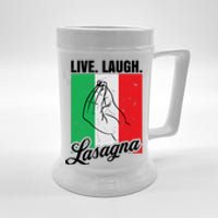 Live Laugh Lasagna Funny Italian Lasagna Lover Beer Stein