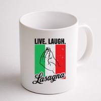 Live Laugh Lasagna Funny Italian Lasagna Lover Coffee Mug