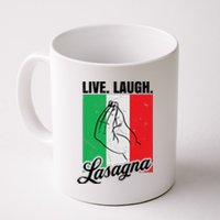 Live Laugh Lasagna Funny Italian Lasagna Lover Coffee Mug