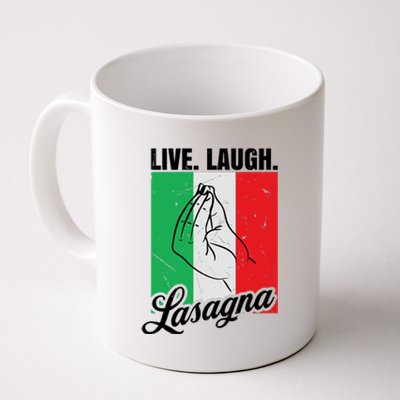 Live Laugh Lasagna Funny Italian Lasagna Lover Coffee Mug