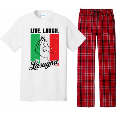 Live Laugh Lasagna Funny Italian Lasagna Lover Pajama Set