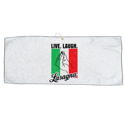 Live Laugh Lasagna Funny Italian Lasagna Lover Large Microfiber Waffle Golf Towel