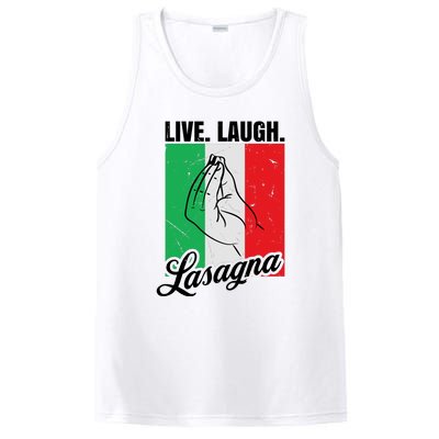 Live Laugh Lasagna Funny Italian Lasagna Lover PosiCharge Competitor Tank