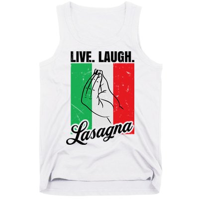 Live Laugh Lasagna Funny Italian Lasagna Lover Tank Top