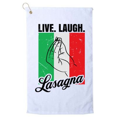 Live Laugh Lasagna Funny Italian Lasagna Lover Golf Towel