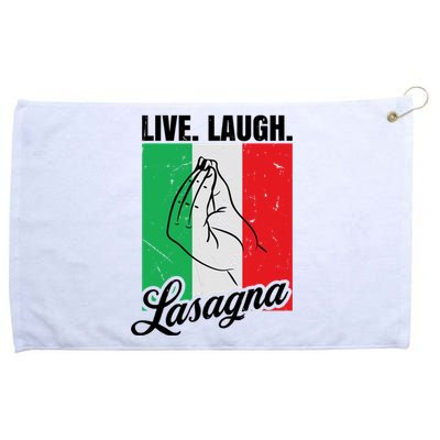 Live Laugh Lasagna Funny Italian Lasagna Lover Grommeted Golf Towel