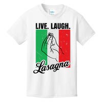 Live Laugh Lasagna Funny Italian Lasagna Lover Kids T-Shirt