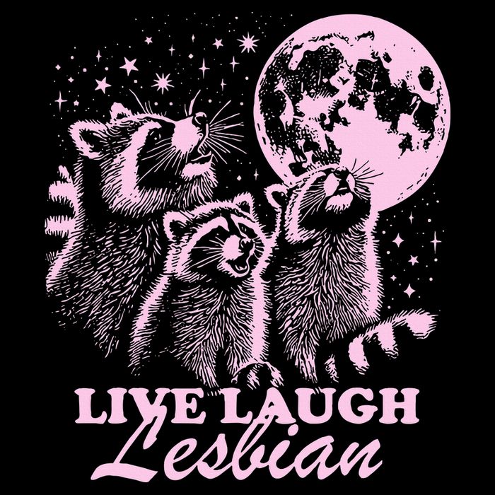 Live Laugh Lesbian Raccoon Lesbian Lgbtq Pride Month Cooling Performance Crew T-Shirt