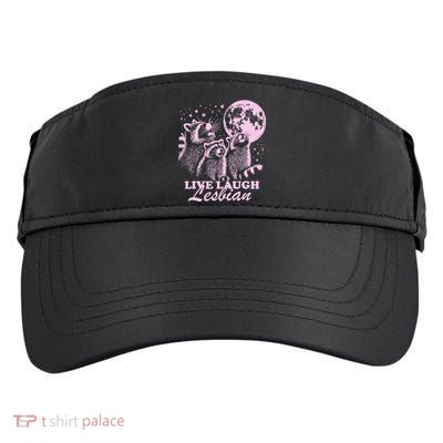 Live Laugh Lesbian Raccoon Lesbian Lgbtq Pride Month Adult Drive Performance Visor