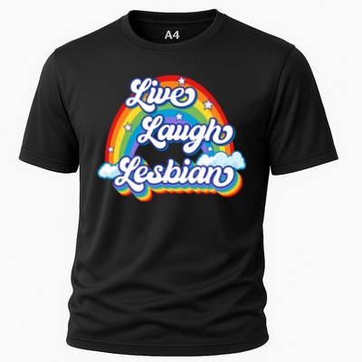 Live Laugh Lesbian Rainbow Flag LGBT Best Gifts Performance Shirt