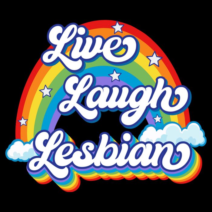 Live Laugh Lesbian Rainbow Flag LGBT Best Gifts Womens Tank Top
