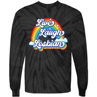 Live Laugh Lesbian Rainbow Flag LGBT Best Gifts Tie-Dye Long Sleeve Shirt