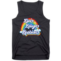 Live Laugh Lesbian Rainbow Flag LGBT Best Gifts Tank Top