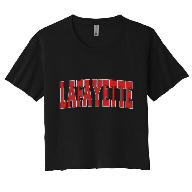 Lafayette La Louisiana Varsity Style Usa Vintage Sports Gift Crop Top