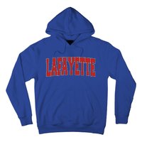 Lafayette La Louisiana Varsity Style Usa Vintage Sports Gift Hoodie