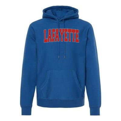 Lafayette La Louisiana Varsity Style Usa Vintage Sports Gift Premium Hoodie