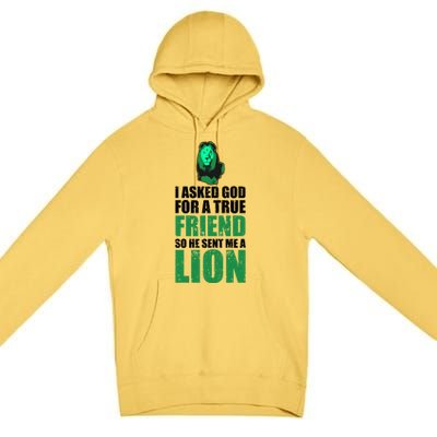 Lion Lioness Lion Pride E Lion E King Of Beasts Lion Cool Gift Premium Pullover Hoodie