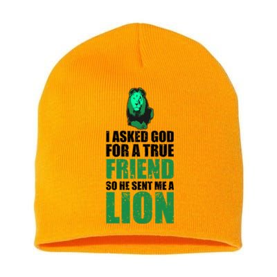 Lion Lioness Lion Pride E Lion E King Of Beasts Lion Cool Gift Short Acrylic Beanie